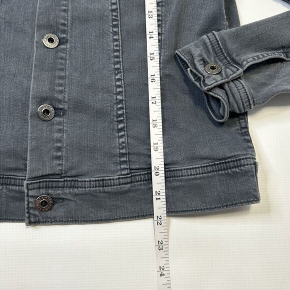 AG Adriano Goldschmied The Robyn Cropped Gray Denim Stretch Jacket Size M P17134 - Picture 13 of 13